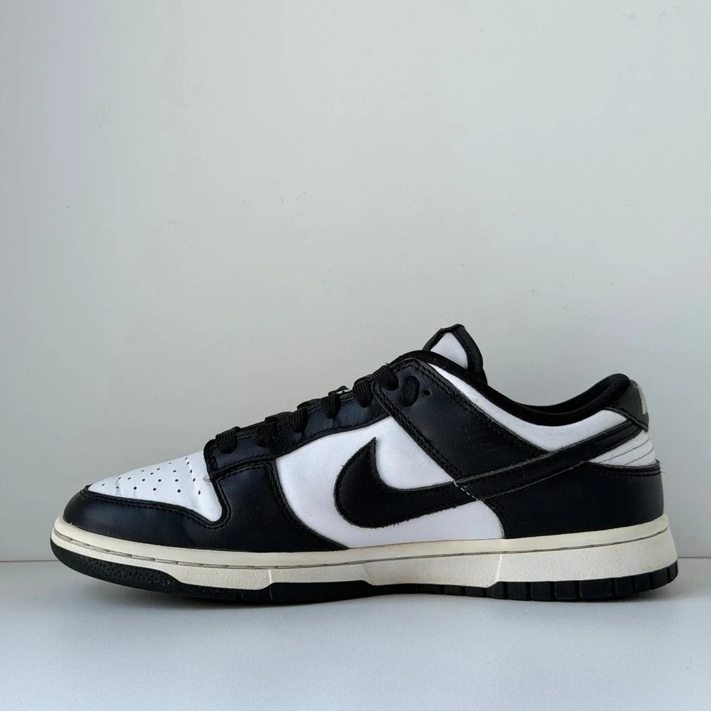 Nike Dunk Low Retro Mens 7.5 Black White Panda Classic Leather Sneakers 80s